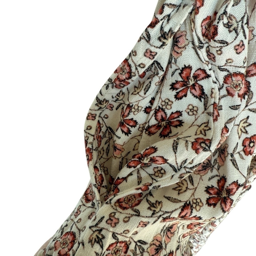 Max Studio Women's S Floral Smocked Ruffled Maxi Dress Multicolor Casual Stretch - Picture 9 of 9